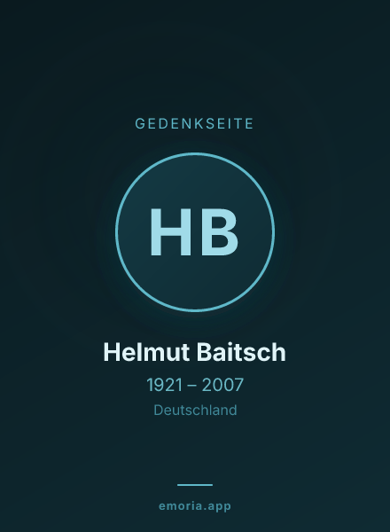 Gedenkportrait von Helmut Baitsch