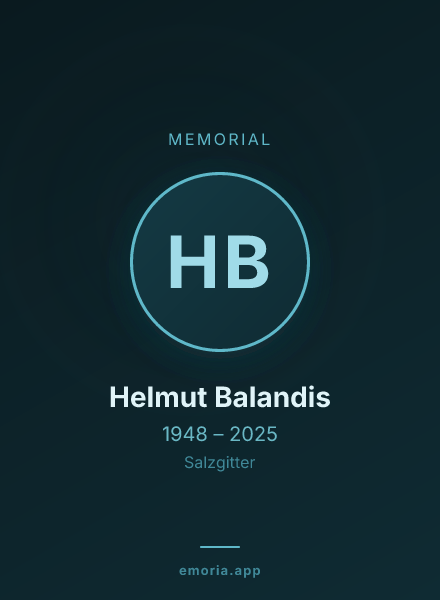 Memorial portrait of Helmut Balandis