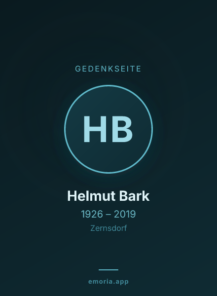 Gedenkportrait von Helmut Bark