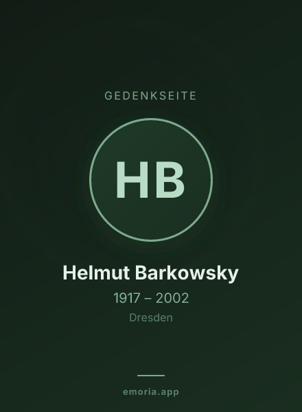 Gedenkportrait von Helmut Barkowsky