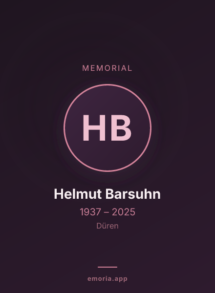 Memorial portrait of Helmut Barsuhn