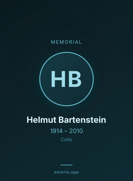 Memorial portrait of Helmut Bartenstein