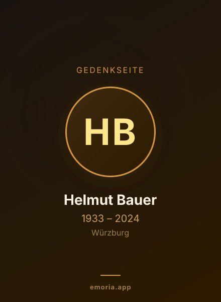 Gedenkportrait von Helmut Bauer