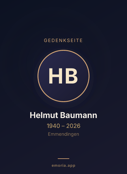 Gedenkportrait von Helmut Baumann