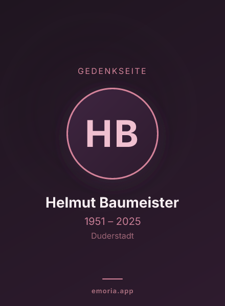 Gedenkportrait von Helmut Baumeister