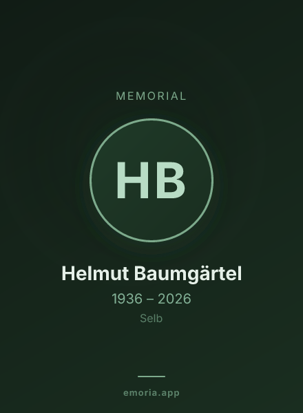 Memorial portrait of Helmut Baumgärtel