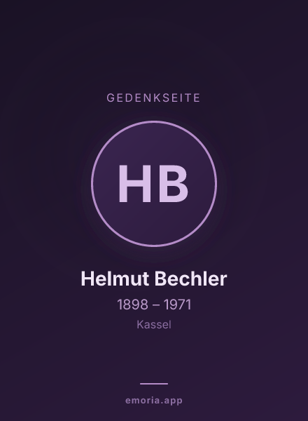 Gedenkportrait von Helmut Bechler