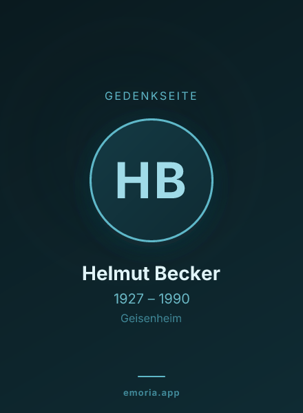 Gedenkportrait von Helmut Becker