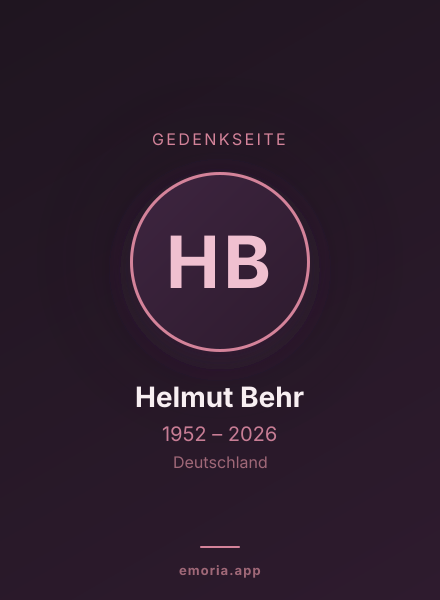 Gedenkportrait von Helmut Behr