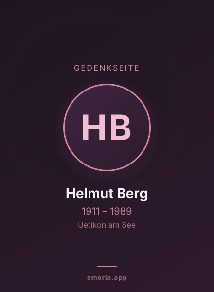 Gedenkportrait von Helmut Berg