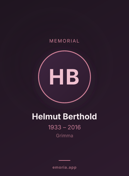 Memorial portrait of Helmut Berthold