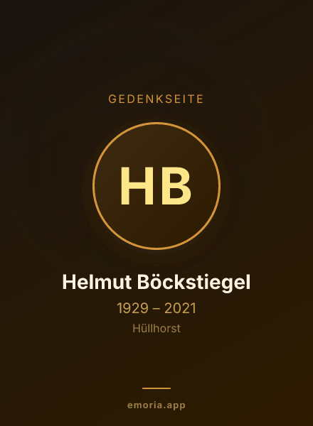 Gedenkportrait von Helmut Böckstiegel