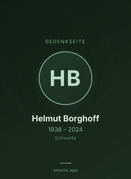 Gedenkportrait von Helmut Borghoff