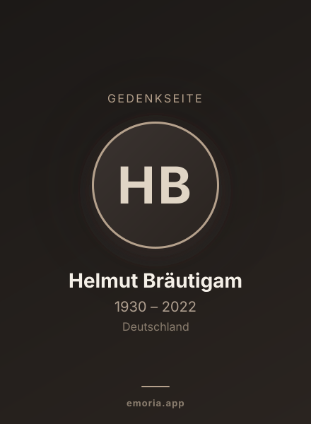 Gedenkportrait von Helmut Bräutigam
