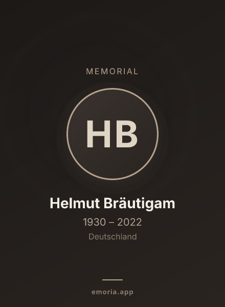 Memorial portrait of Helmut Bräutigam