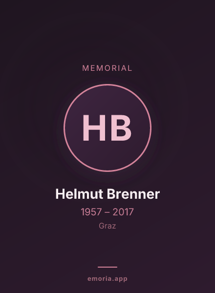 Memorial portrait of Helmut Brenner