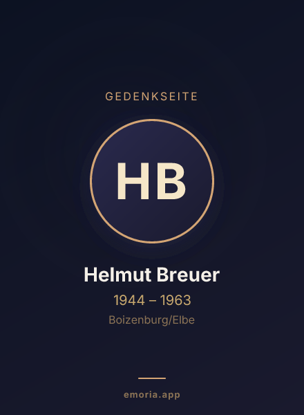 Gedenkportrait von Helmut Breuer