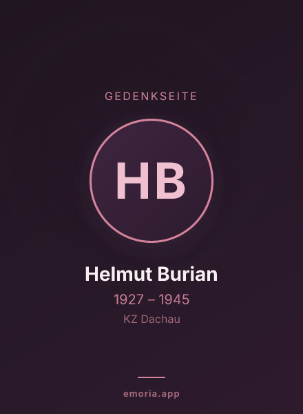 Gedenkportrait von Helmut Burian
