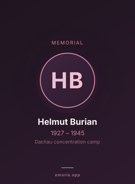 Memorial portrait of Helmut Burian
