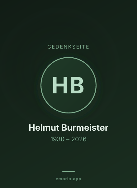 Gedenkportrait von Helmut Burmeister
