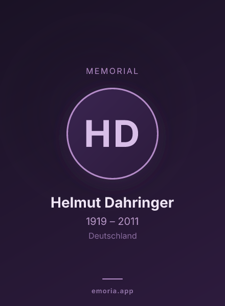 Memorial portrait of Helmut Dahringer
