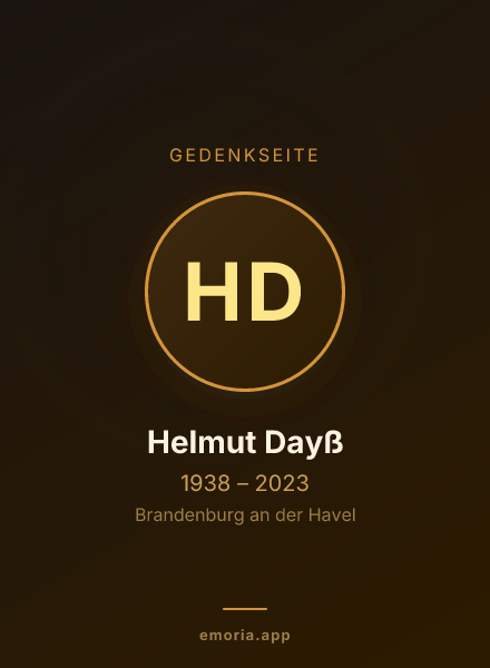 Gedenkportrait von Helmut Dayß