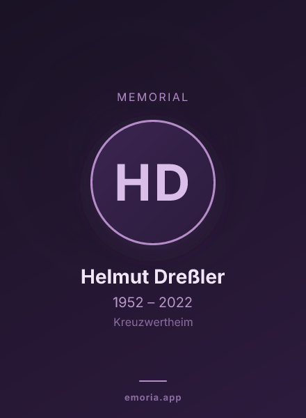 Memorial portrait of Helmut Dreßler
