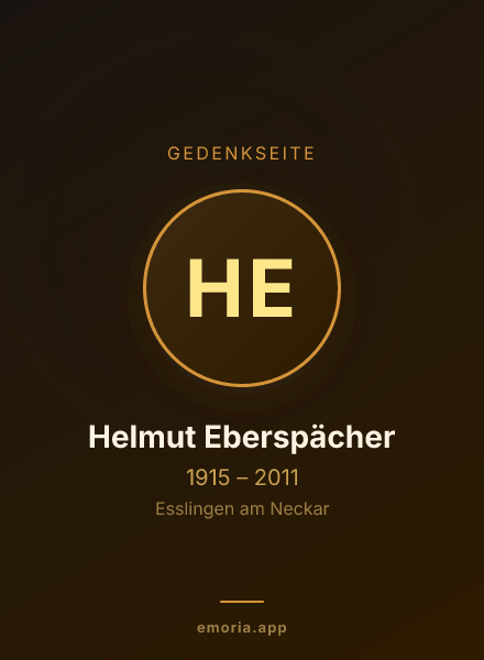 Gedenkportrait von Helmut Eberspächer