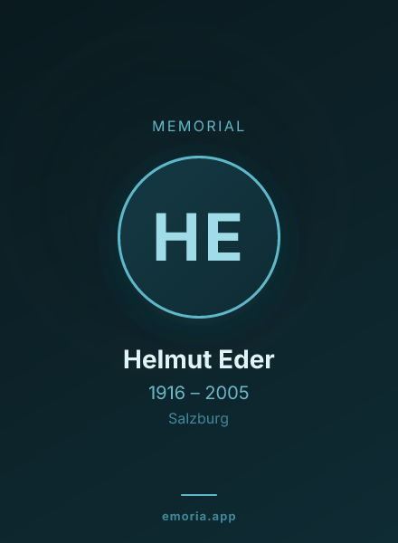 Memorial portrait of Helmut Eder