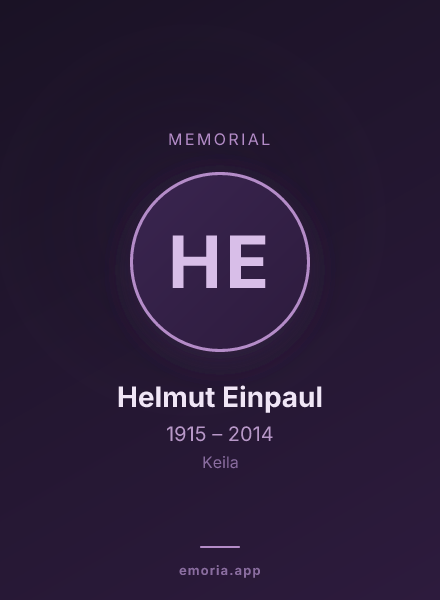 Memorial portrait of Helmut Einpaul