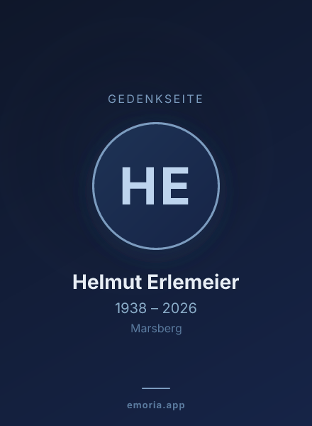 Gedenkportrait von Helmut Erlemeier