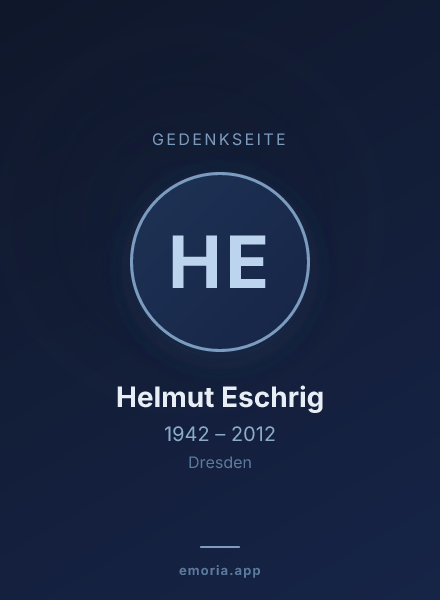 Gedenkportrait von Helmut Eschrig