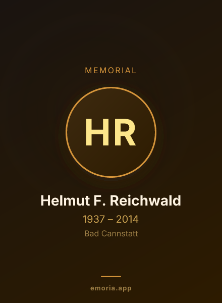 Memorial portrait of Helmut F. Reichwald