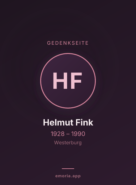 Gedenkportrait von Helmut Fink