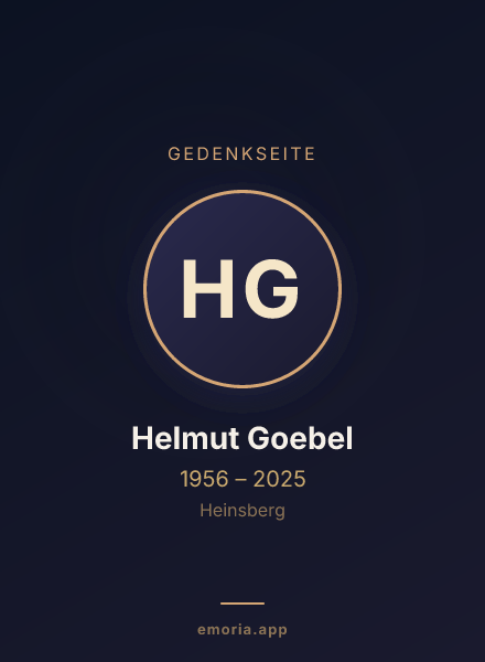 Gedenkportrait von Helmut Goebel