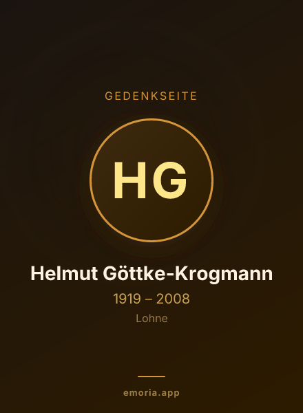 Gedenkportrait von Helmut Göttke-Krogmann