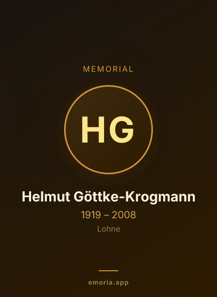 Memorial portrait of Helmut Göttke-Krogmann