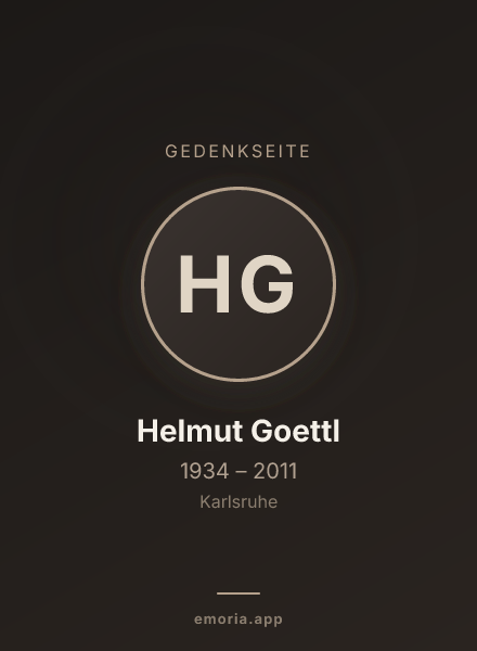 Gedenkportrait von Helmut Goettl