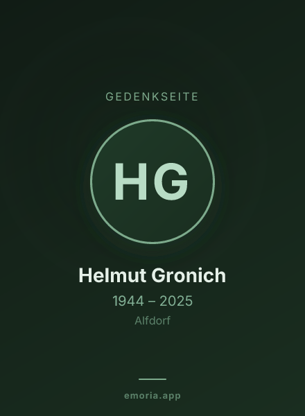 Gedenkportrait von Helmut Gronich