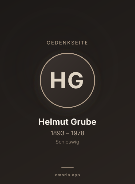 Gedenkportrait von Helmut Grube