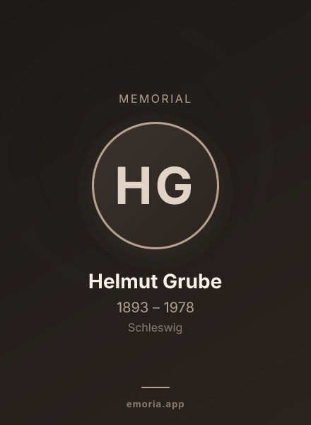 Memorial portrait of Helmut Grube