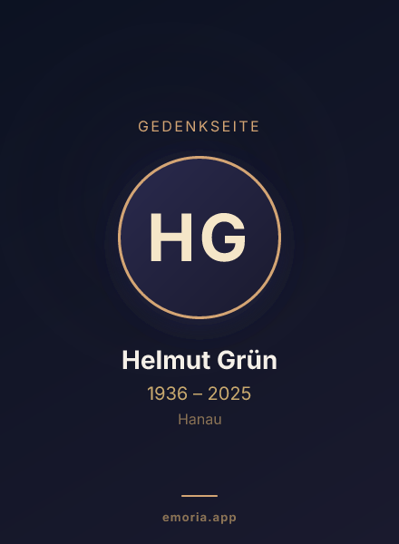 Gedenkportrait von Helmut Grün