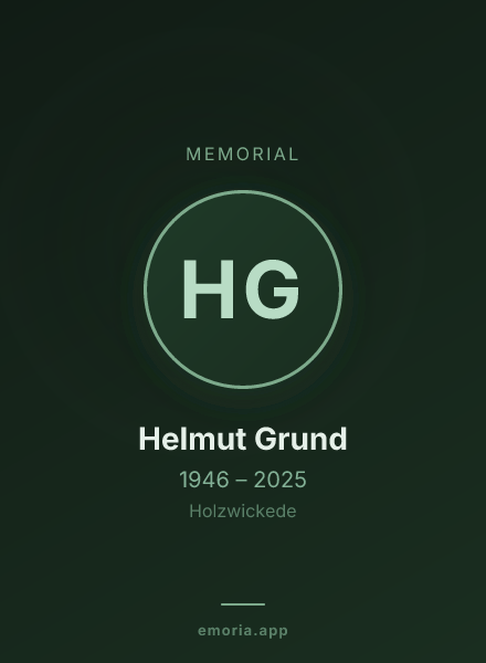 Memorial portrait of Helmut Grund