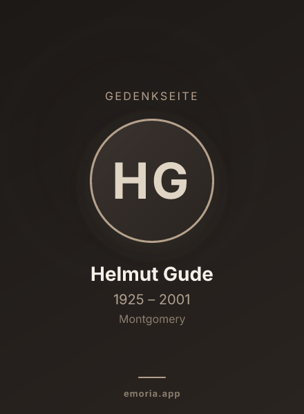 Gedenkportrait von Helmut Gude