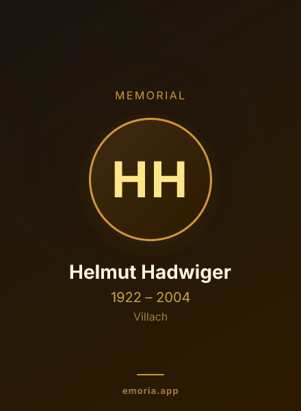 Memorial portrait of Helmut Hadwiger