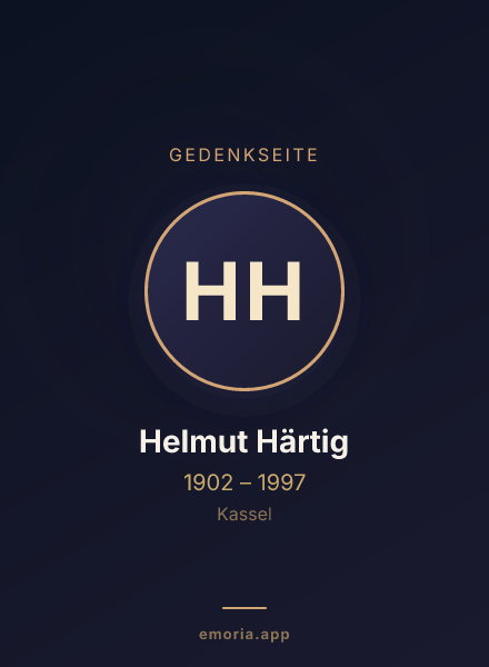 Gedenkportrait von Helmut Härtig