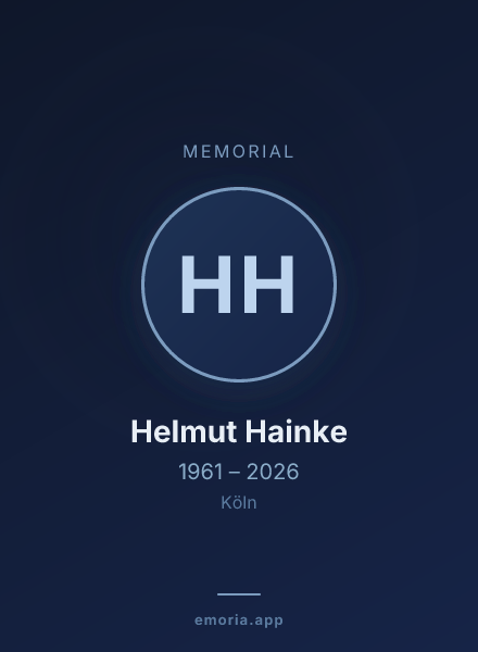 Memorial portrait of Helmut Hainke