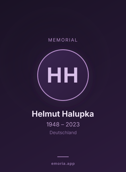 Memorial portrait of Helmut Halupka