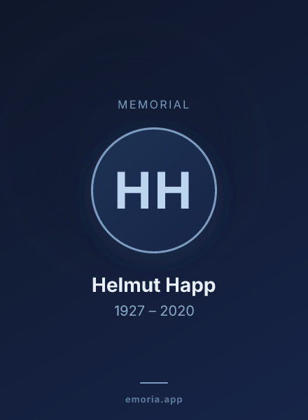 Memorial portrait of Helmut Happ