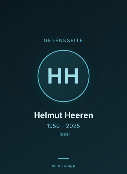 Gedenkportrait von Helmut Heeren
